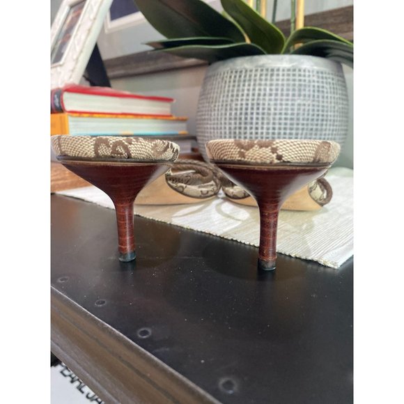 NEW Gucci Kitten Heel Braided Leather Sandals 39.5 - Picture 4 of 9